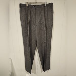 JB BRITCHES For Nordstrom Men’s 100% Worsted Wool Pleated Dress Pants Gray 38x28